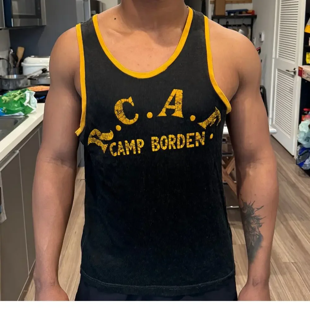 Vintage 1950's Tank Top R.C.A.F. Camp Borden — Vintage Military